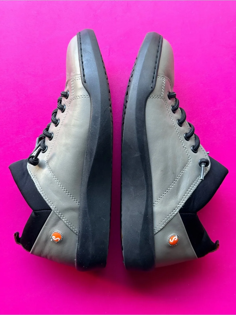 Softinos by Fly London Bonn Lace-up Trainers Size 38 / US Size 7 - Size 7.5 Grey